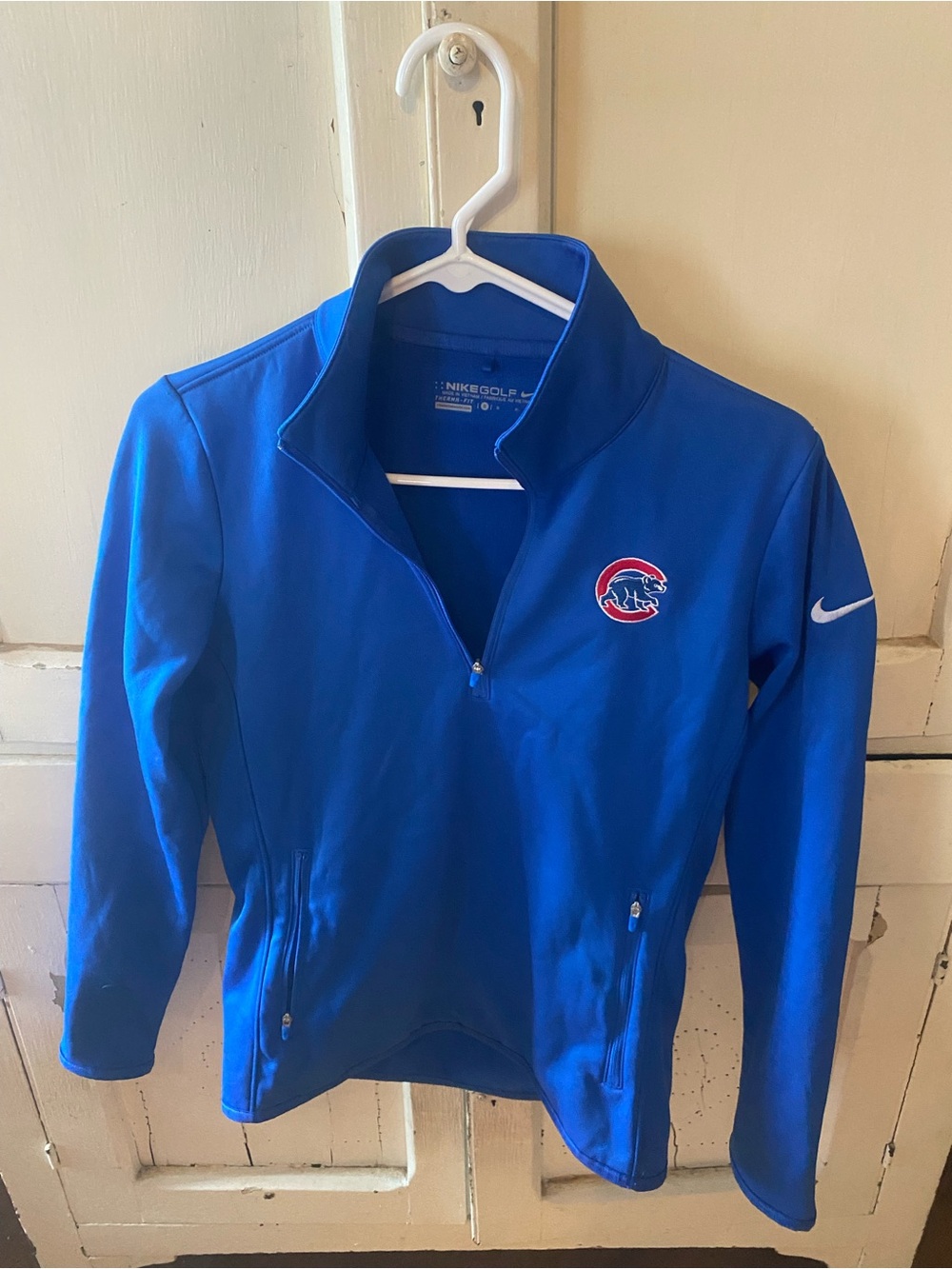 Nike Blue Chicago Cubs Women's Quarter-Zip Jacket